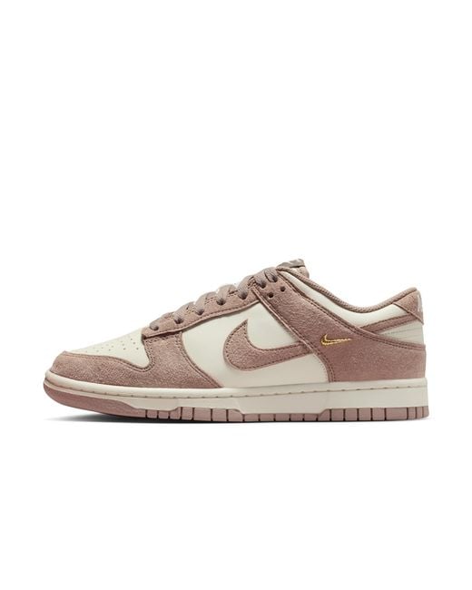 Nike Pink Dunk Low Suede Shoes
