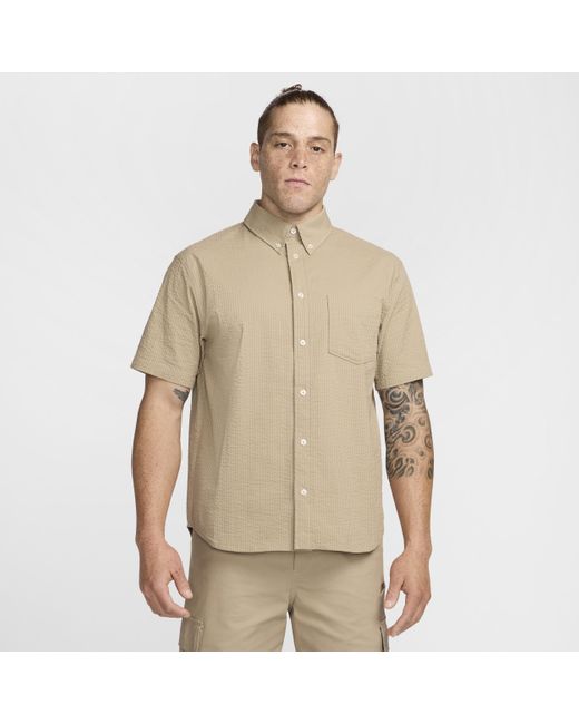 Nike Natural Life Short-Sleeve Seersucker Button-Down Shirt for men