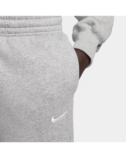 Nike Gray Sportswear Phoenix Fleece Mid-rise Tracksuit Bottoms Polyester