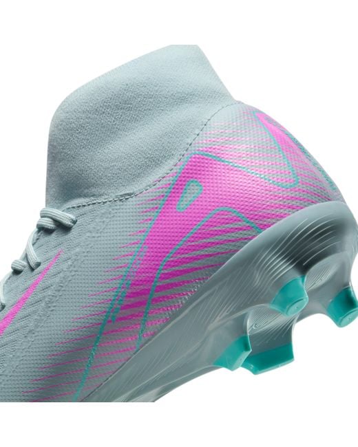Nike Blue Mercurial Superfly 10 Academy Multi-Ground High-Top Soccer Cleats for men