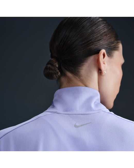 Capo Midlayer Da Running Con Zip A Metà Lunghezza Dri-Fit Swoosh – Donna di Nike in Blue