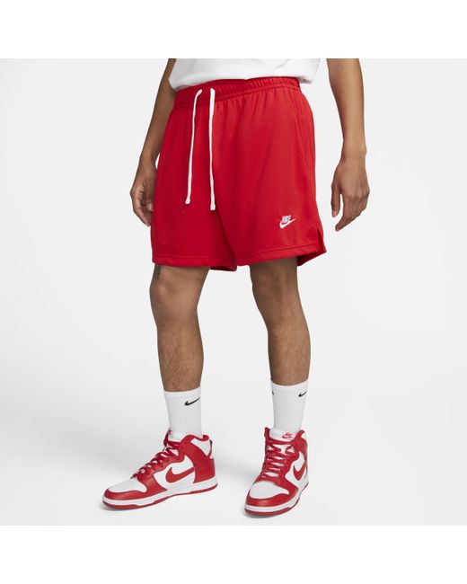Nike Club Mesh Flow Shorts In Red, for Men Lyst