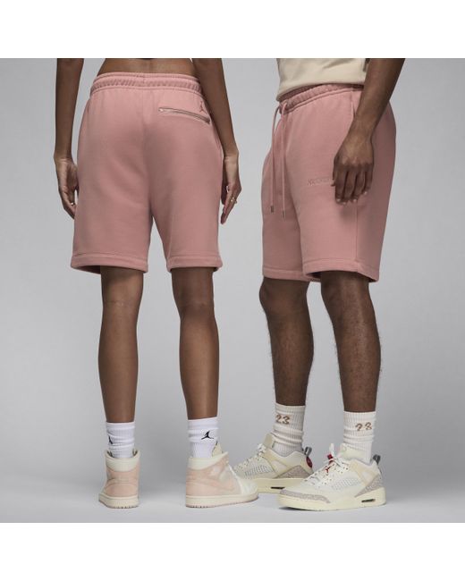 Nike Pink Air Jordan Wordmark Fleece Shorts Cotton for men