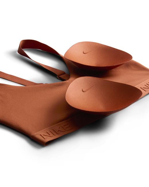 Nike Brown Indy Medium-support Padded Adjustable Sports Bra