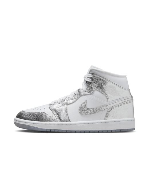 Nike Gray Air 1 Mid Se Shoes