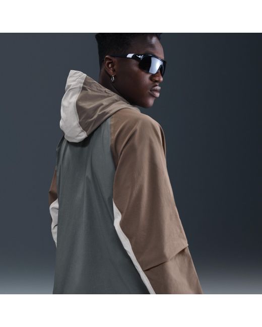 Nike Gray Tech Woven Windrunner Full-Zip Jacket for men