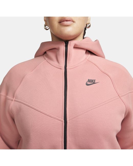 Nike Sportswear Tech Fleece Windrunner Full-zip Hoodie in Pink | Lyst