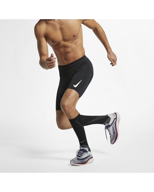 Nike Black Aeroswift 1/2-length Running Tights for men