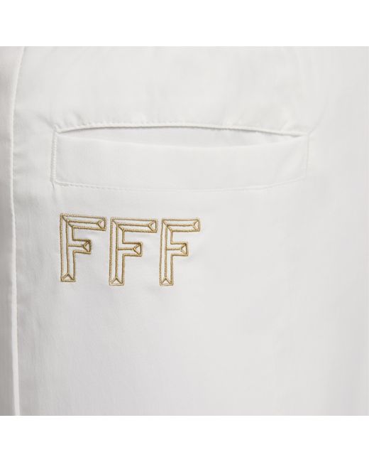 Nike White Fff Tech Pack Dri-Fit Football High-Waisted Woven Pants