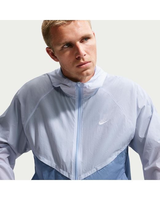 Nike Blue Windrunner Unlined Full-Zip Uv Jacket for men