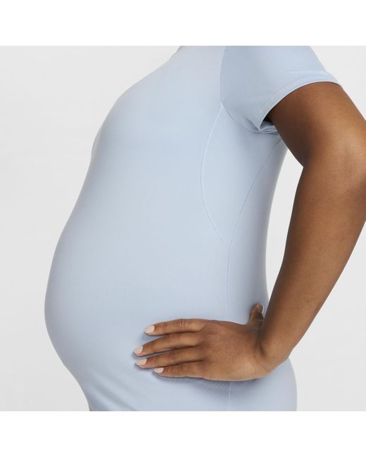 Nike Blue (m) One Dri-fit Slim-fit Short-sleeve Top (maternity)