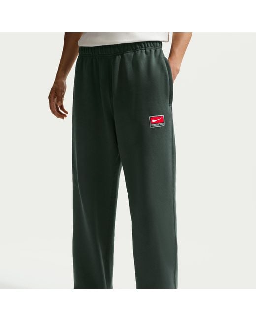 Nike Metallic Solo Swoosh Fleece Open-Hem Pants for men