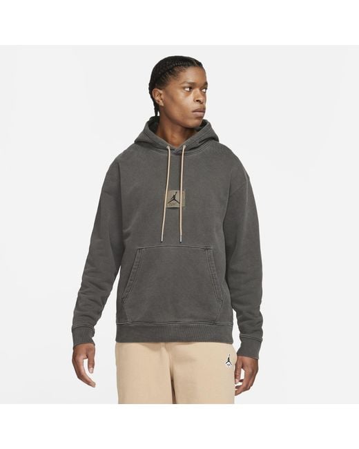 Nike Flight Heritage Washed Fleece Pullover Hoodie in Black for Men | Lyst  Australia