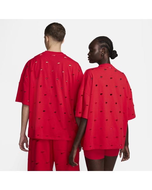 Nike Red X Jacquemus Swoosh T-shirt Cotton