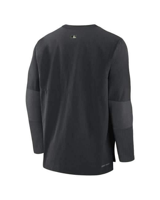Nike Black Tampa Bay Rays Authentic Collection City Connect Player Dri-fit Mlb Pullover Jacket for men