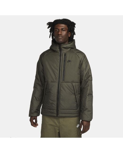 Nike Synthetic Sportswear Therma-fit Legacy Hooded Jacket in Green for ...