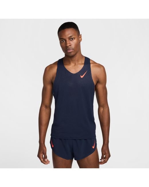 Nike Blue Aeroswift Dri-Fit Adv Running Singlet for men