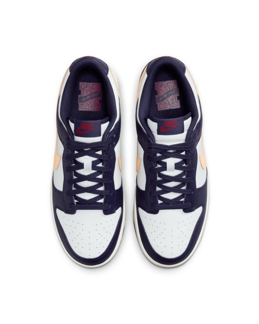 Nike Blue Dunk Low Retro Shoes Leather for men