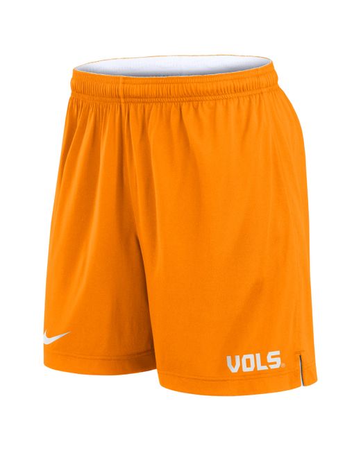 Nike Orange Tennessee Primetime Reversible Dri-Fit College Shorts for men