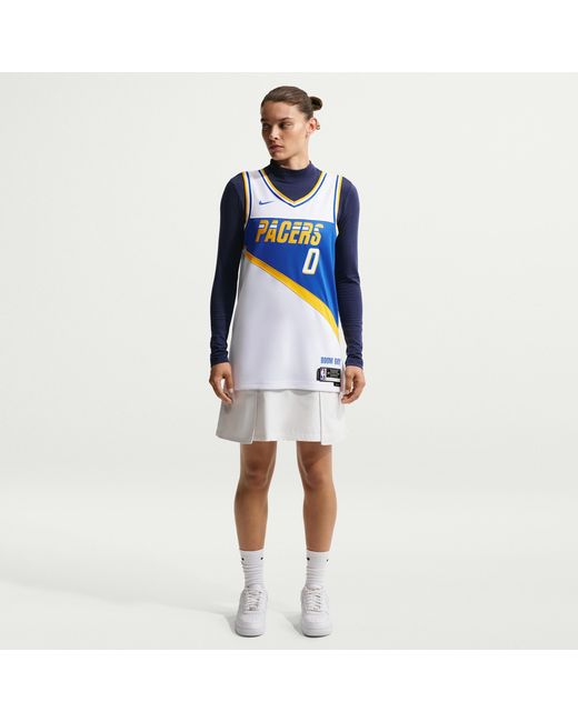 Nike Blue Tyrese Haliburton Indiana Pacers City Edition Nba Swingman Jersey for men