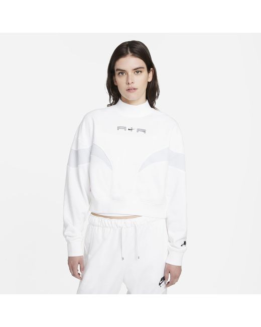Nike Air Mock Fleece in White | Lyst Australia