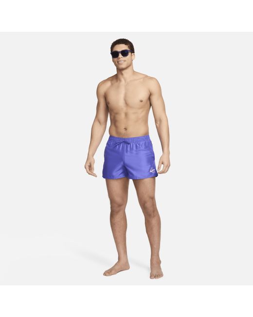 Nike Blue Swim Essential 3" Volley Shorts for men