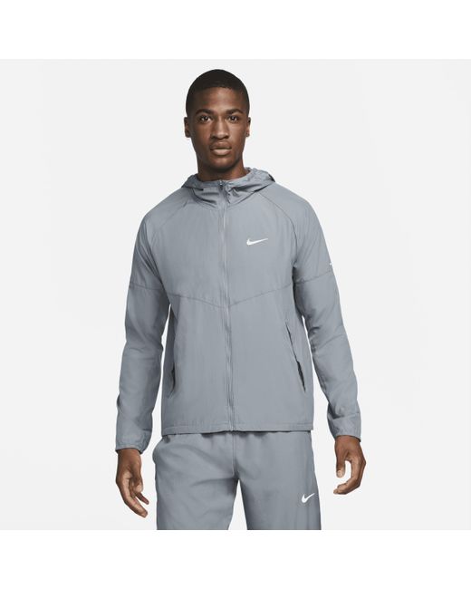 Nike Repel Miler Running Jacket In Grey, in Blue for Men | Lyst
