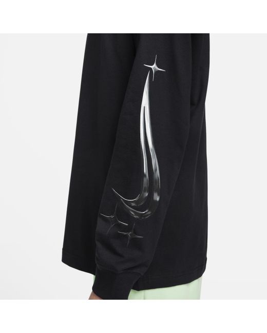 Nike Black Sportswear Long-sleeve T-shirt 50% Organic Cotton