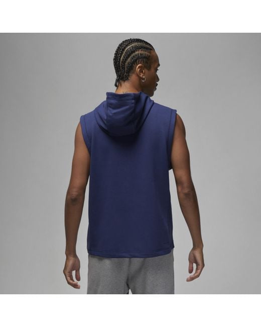Nike Jordan Dri fit Sport Fleece Sleeveless Hoodie in Blue for Men