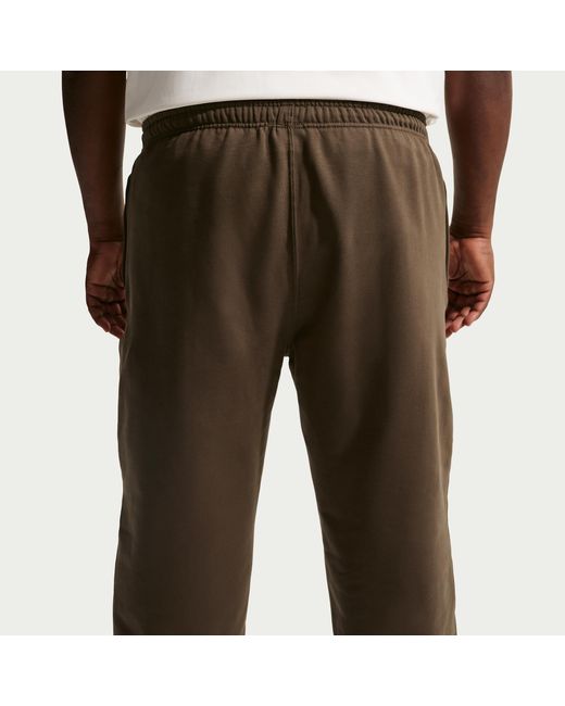 Nike Black Solo Swoosh Cuffed Fleece Pants for men