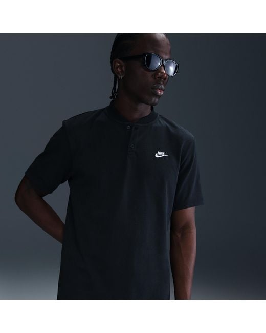 Nike Blue Club Short-Sleeve Henley for men