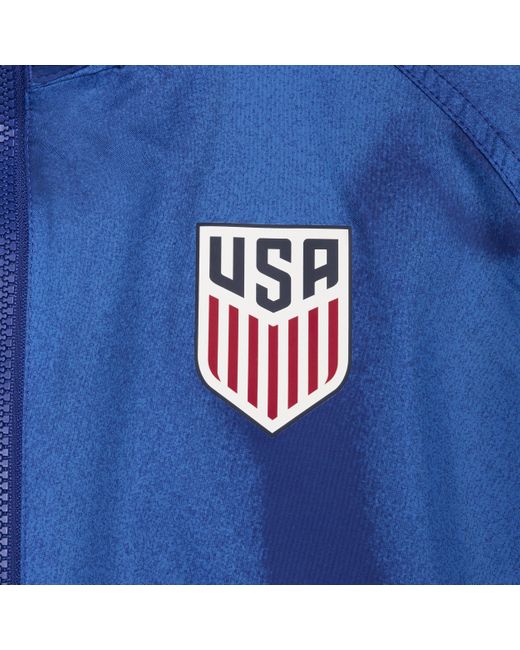 Nike Blue Usmnt Windrunner Soccer Anorak Jacket for men