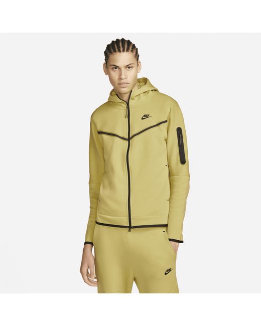 Nike Yellow Sportswear Tech Fleece Full-zip Hoodie for men