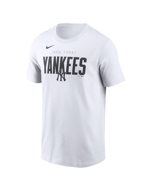 Nike White New York Yankees Home Team Bracket Mlb T-shirt for men