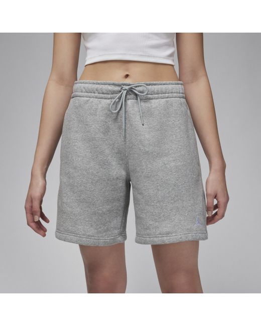Nike Gray Jordan Brooklyn Fleece Shorts Cotton