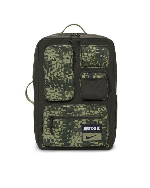 Nike Green Utility Elite Printed Backpack (32l) for men