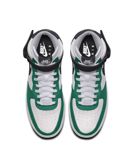 Nike Green Air Force 1 Mid By You Custom Shoes for men