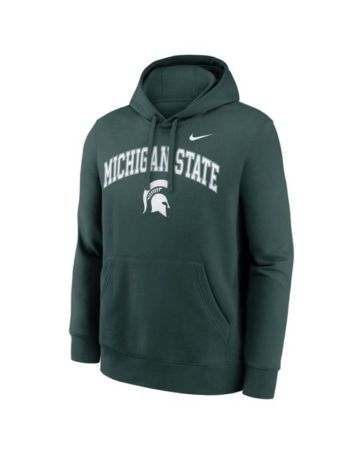 Nike Green Michigan State Arch College Pullover Hoodie for men