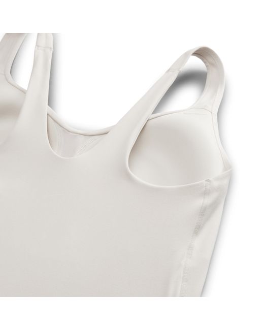 Nike White Alate Medium-support Padded Sports Bra Tank Top Polyester