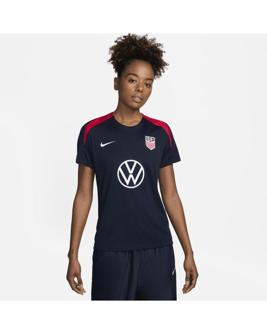 Nike Blue Usmnt Strike Dri-fit Soccer Short-sleeve Knit Top