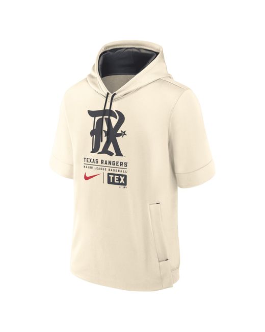 Nike Natural Texas Rangers City Connect Mlb Short-sleeve Pullover Hoodie for men
