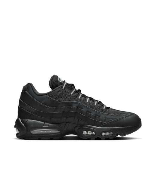 Nike Black Air Max 95 Shoes Leather for men