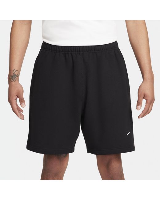 Shorts in fleece solo swoosh di Nike in Black da Uomo