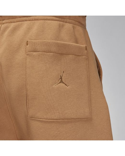 Nike Natural Jordan Brooklyn Fleece Shorts Cotton for men