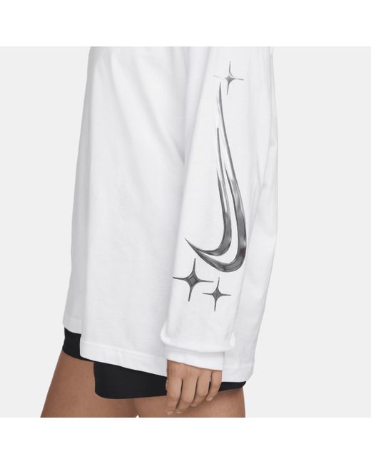 Nike White Sportswear Long-sleeve T-shirt 50% Organic Cotton
