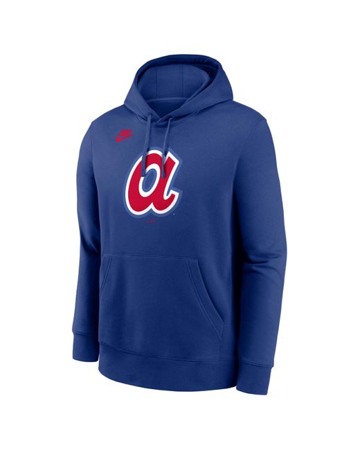 Nike Men's Blue Atlanta Braves Cooperstown Logo Club Mlb Pullover - Main Image