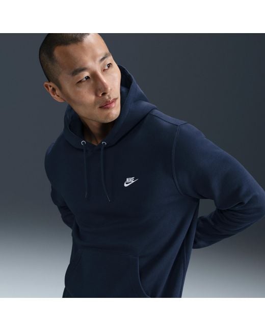 Nike Blue Club Pullover Fleece Hoodie for men