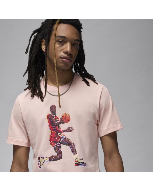 Nike Pink Jordan Flight Essentials T-shirt Cotton for men