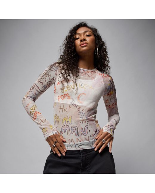 nike mesh long sleeve top