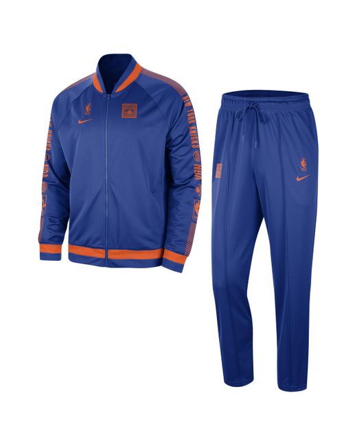 Nike Blue New York Knicks Starting 5 Dri-fit Nba Tracksuit for men